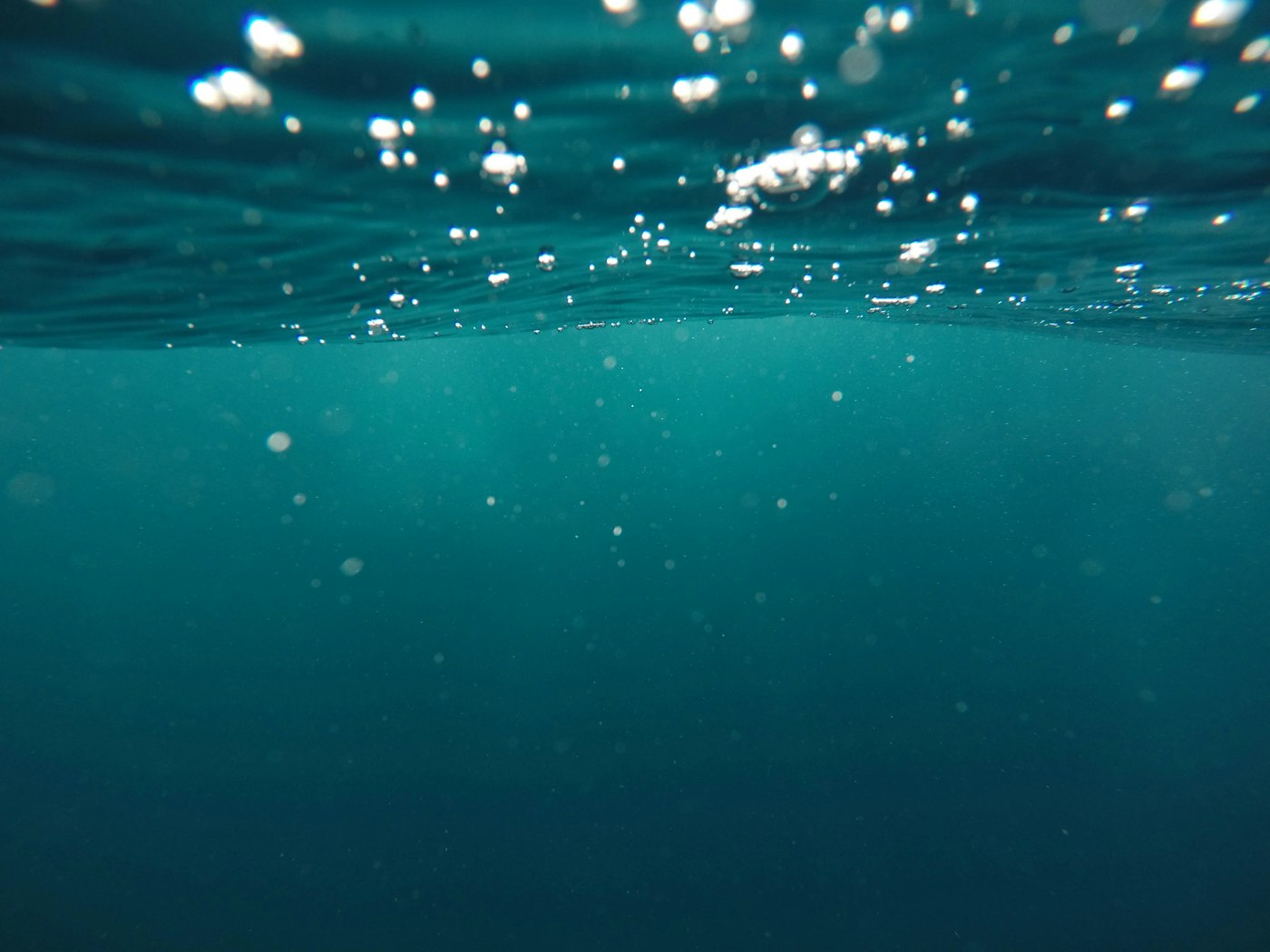 Deep blue ocean water