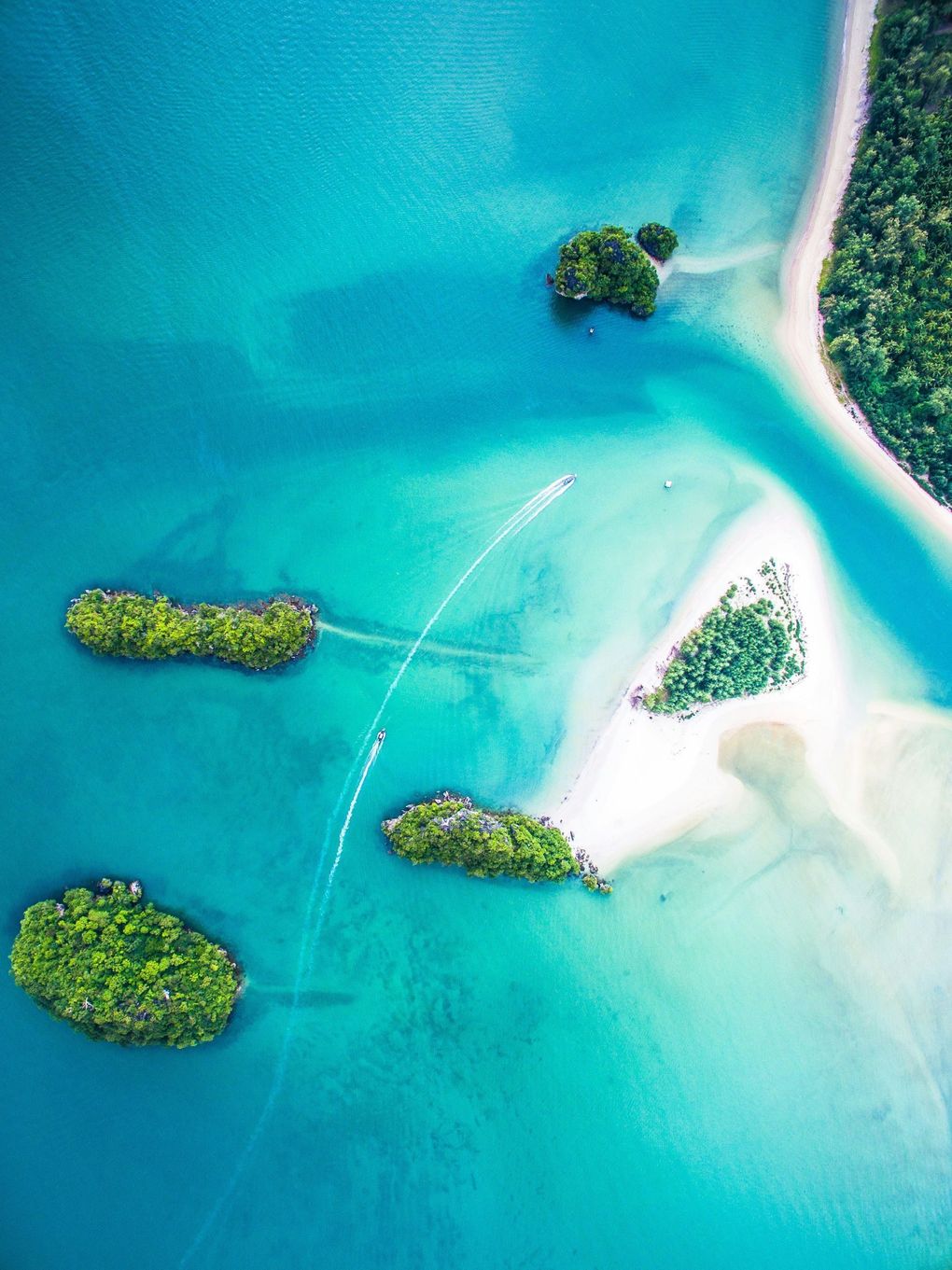 Caribbean islands aerial