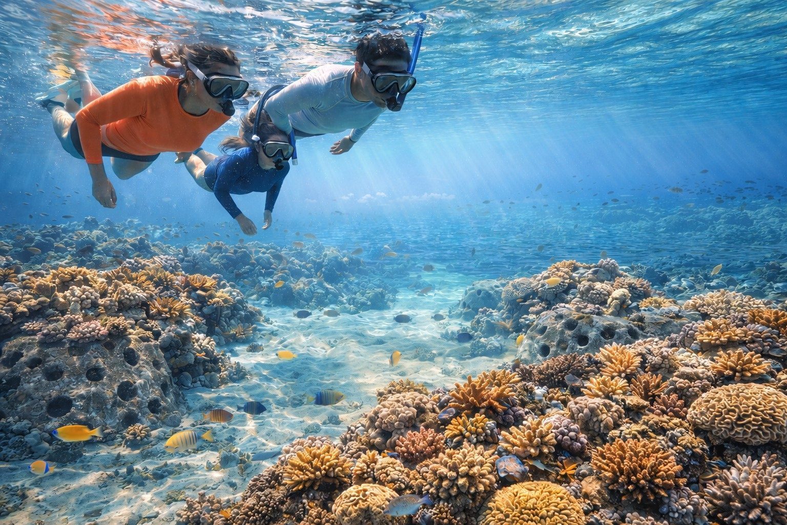 Snorkelling in Port Elysium lagoon