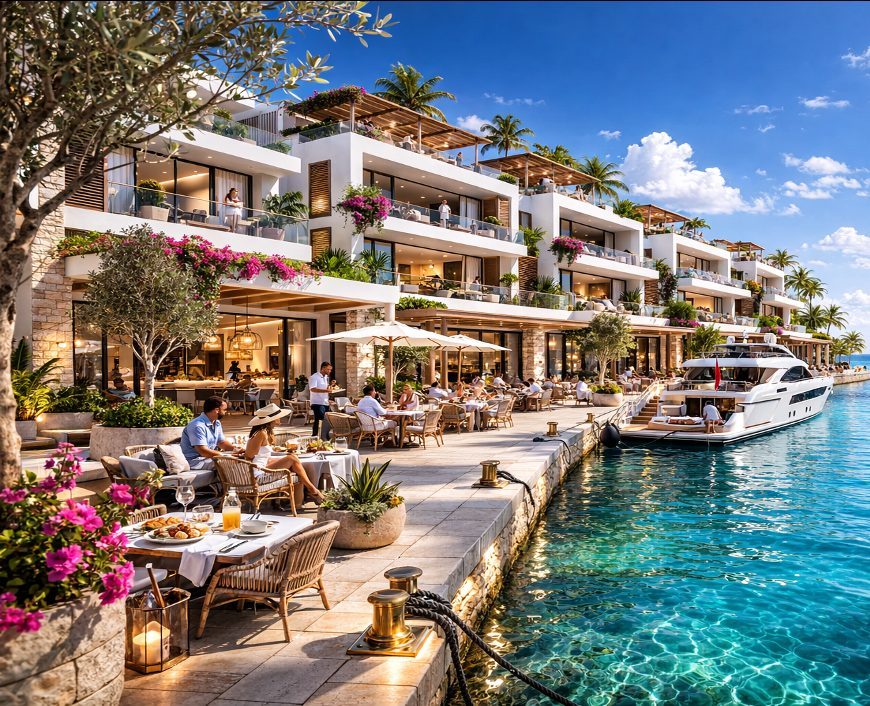Port Elysium International Marina waterfront