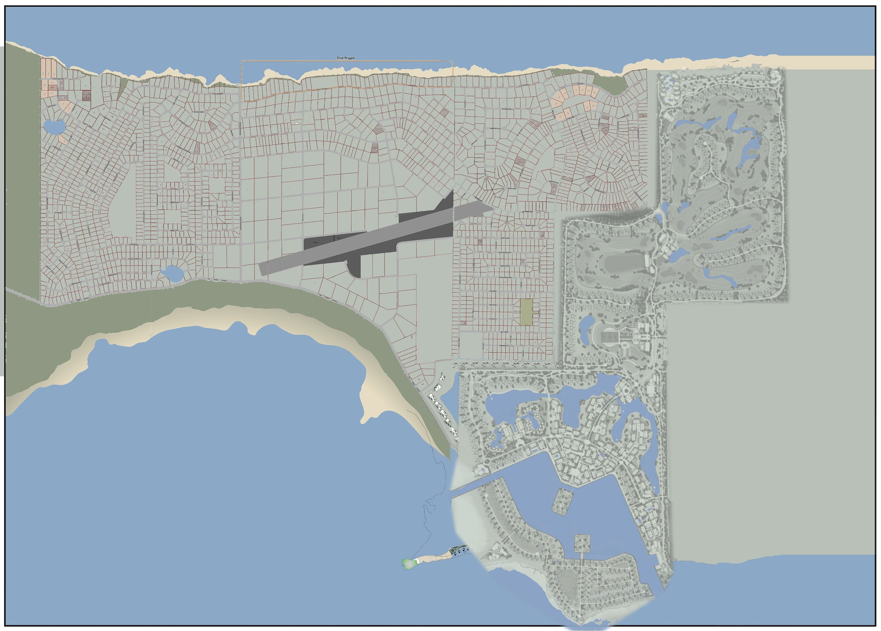 Stella Maris village plan with the main estate master plan